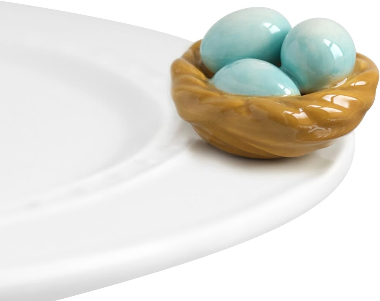 Robin's Egg Blue (Nest) A39 - Hand-Painted Ceramic Holiday Décor - Spring Minis for the Home and Office
